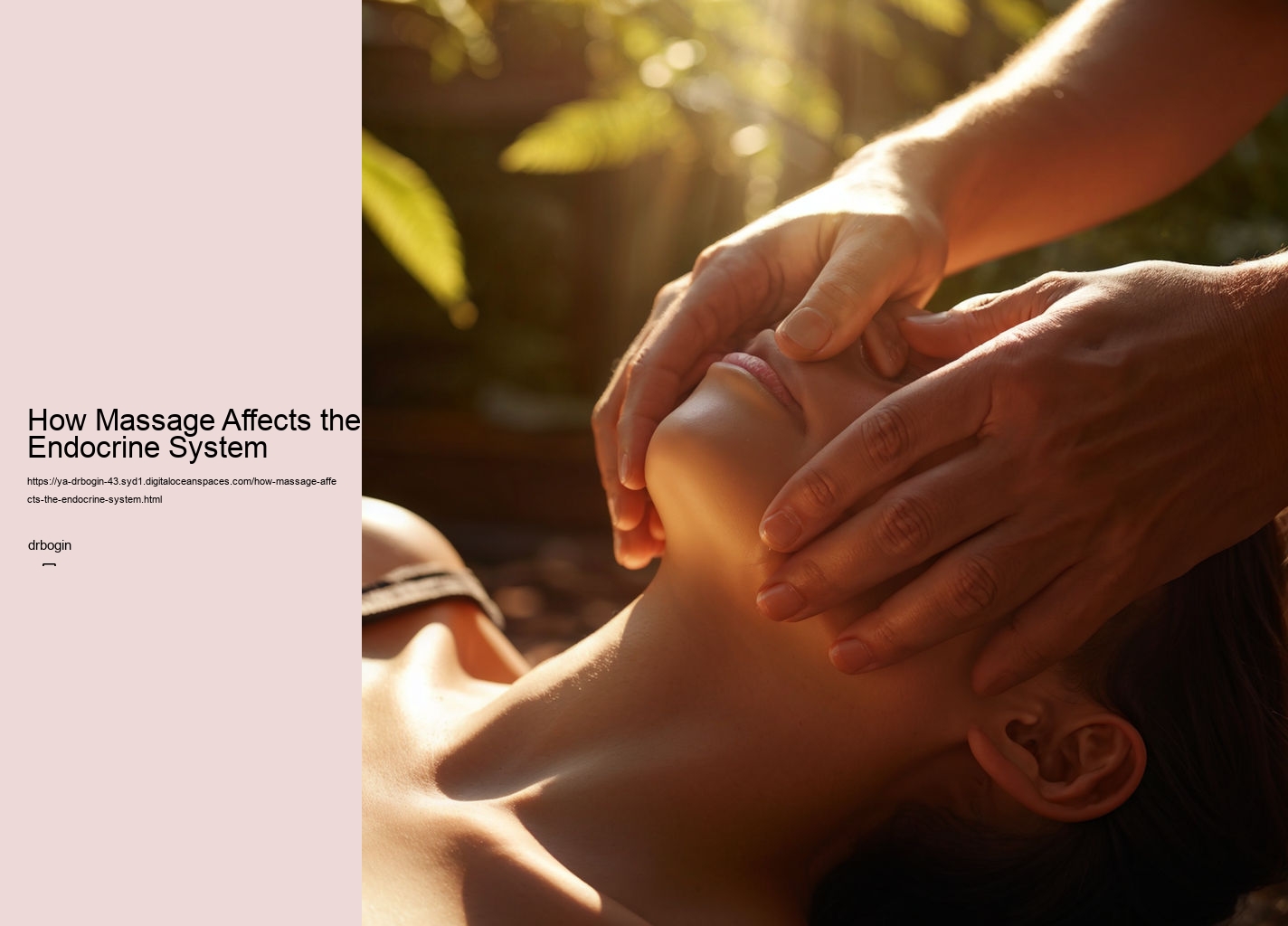 How Massage Affects the Endocrine System